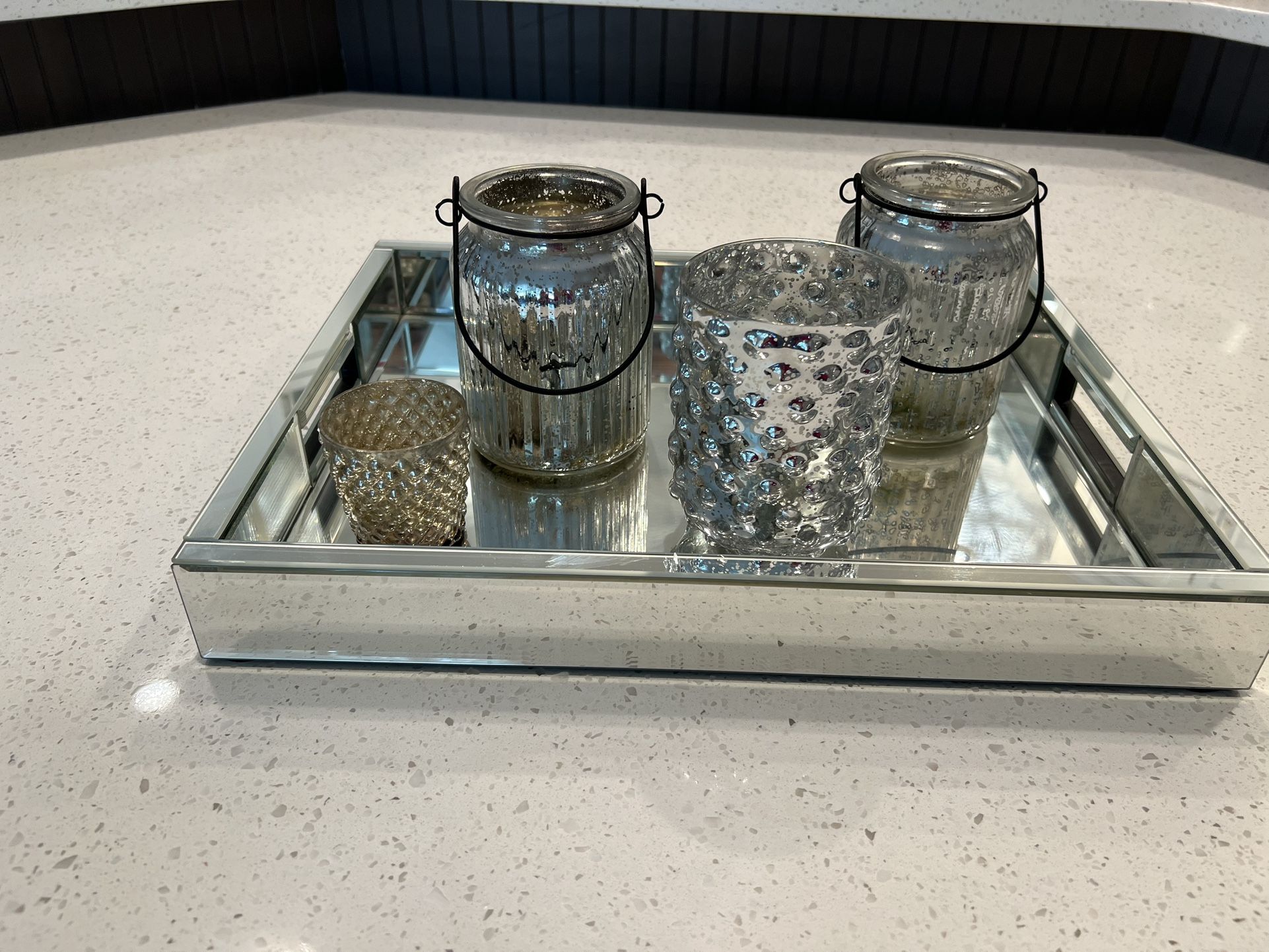 Mercury Glass Candle Holders— $5 Each Or All For 15.
