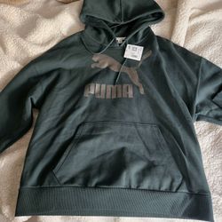 New Dark Teal Puma Pullover Hoodie - Size 1X