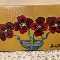 Red Poppies Oil Painting 
