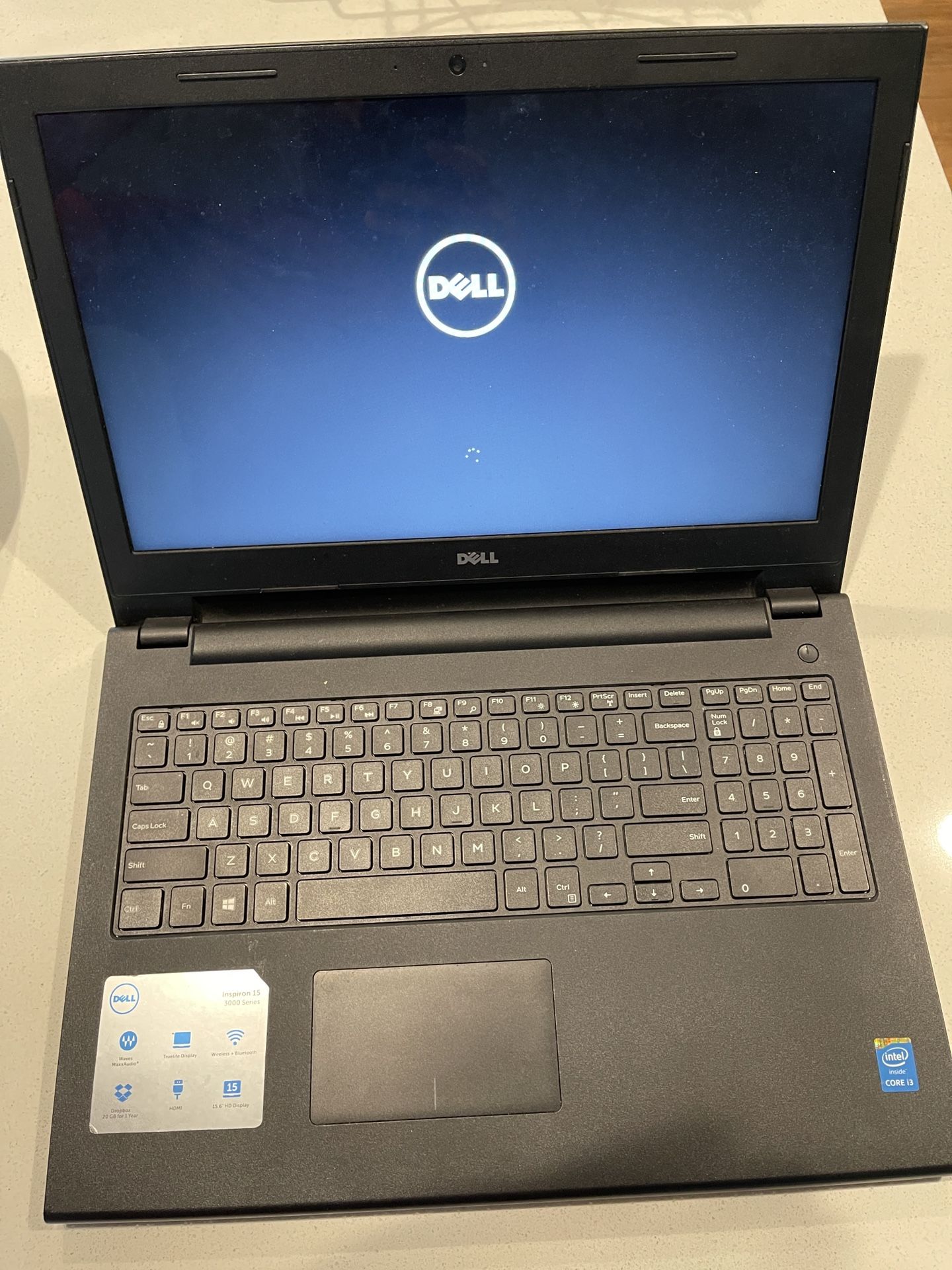 Dell Laptop: Inspiron 15, 3000 Series, 4GB RAM, 455GB Storage,