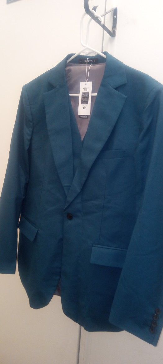 Dark Blue 3pc Suit Set By WangYue Clothing Co.
