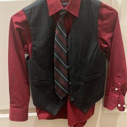 Boys Dress shirt, Vest & Tie