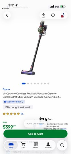 New Dyson Cordless vac