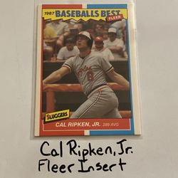 Cal Ripken,Jr. Baltimore Orioles Hall of Fame Shortstop 1987 Fleer Short Print Insert Card. 