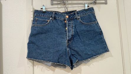 High-Waist Cutoff Denim Shorts