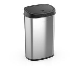 Mainstays 13.2 Gallon Trash Can, Motion Sensor Kitchen Trash Can, Stainless Steel