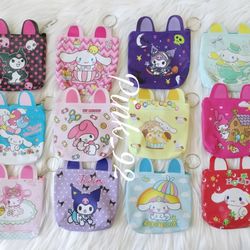 KUROMI 💜 CINNAMOROLL 💙 MY MELODY 🤍 HELLO KITTY FRIENDS COIN PURSE BAG