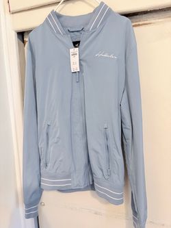 Hollister Light Blue Bomber Jacket Large