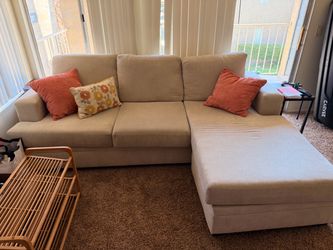 Living Spaces Beige Couch