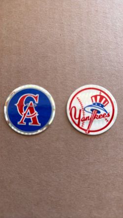 Vintage 1990s MLB Milk Cap Pogs - California Angels & NY Yankees