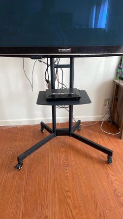 TAVR Furniture Rolling TV Stand with Wheels & Power outlet for 37-70inch TV up too 88lbs, Height, Adjustable for outdoor, Home , Office