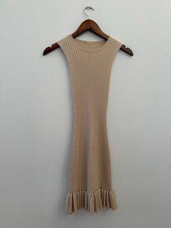 Ribbed Knit Sleeveless Midi Bodycon Dress