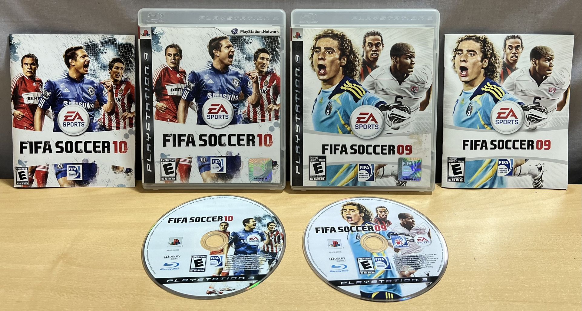 PS3 Sony PlayStation 3 FIFA Soccer 09 & 10 Video Games