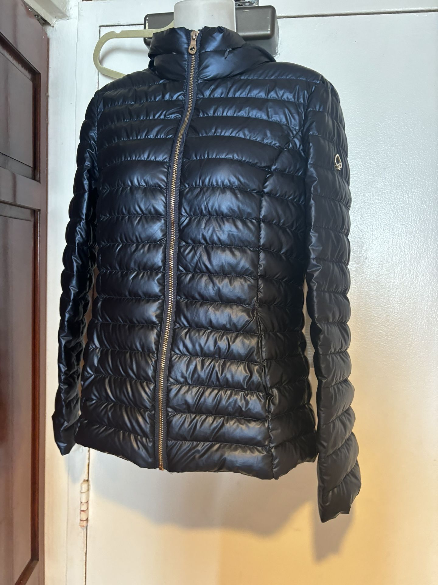 Kate spade puffer down Jacket Quilted coat logo hoodie active soft down parka