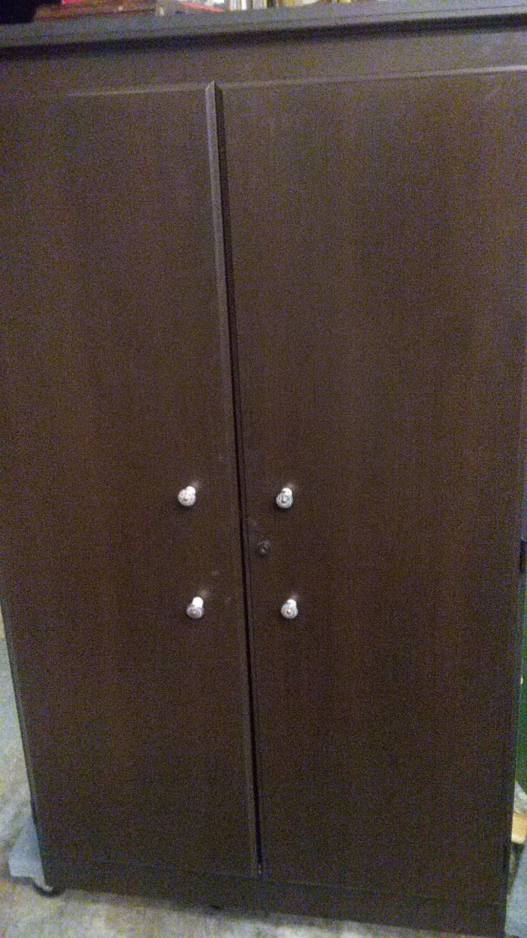 2 door cabinet with shelves 4 nice knobs
