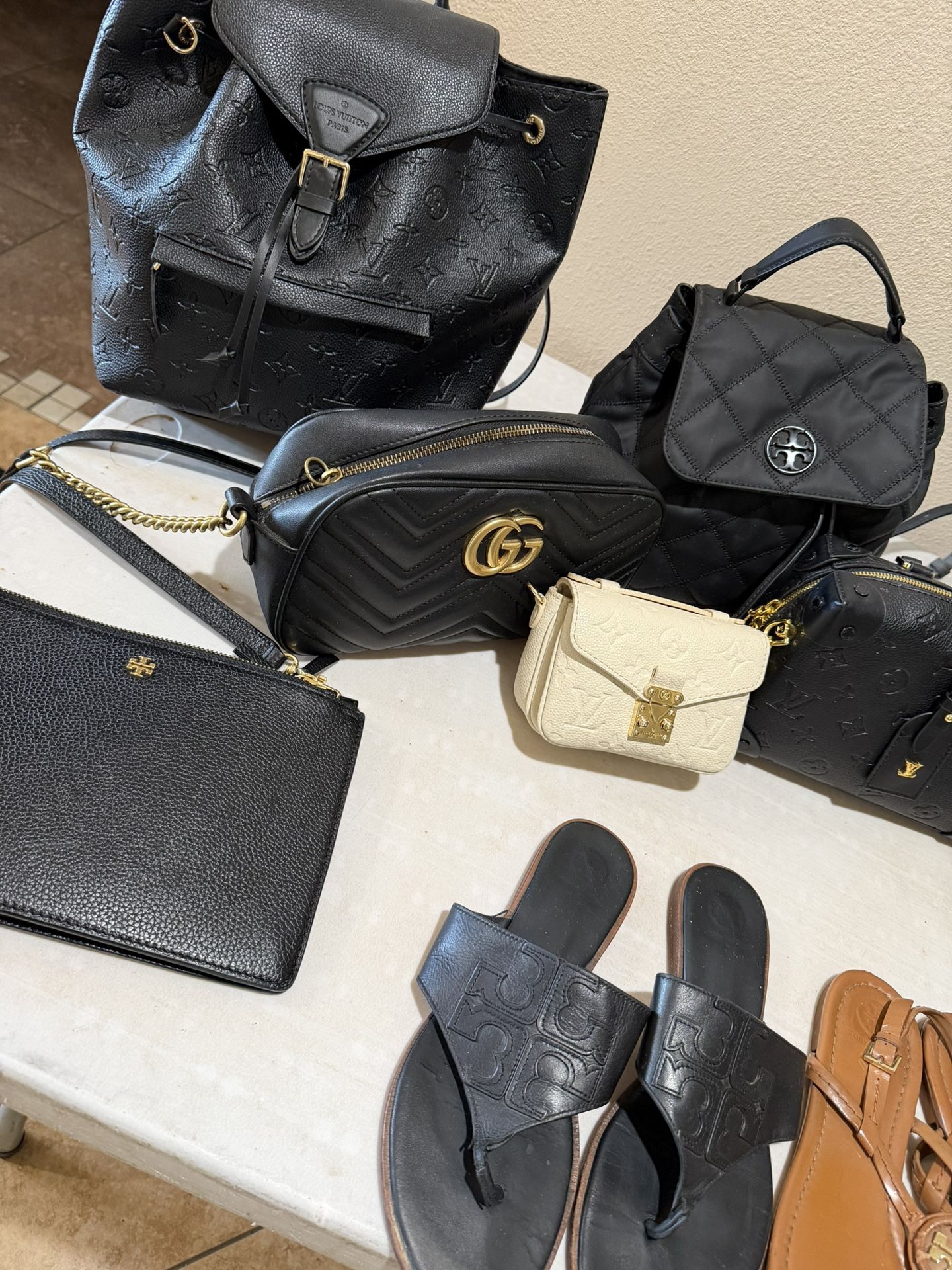 Women Handbags, Sandals And Sneakers