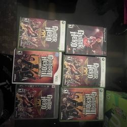 Xbox 360 , Wii PS3 And Ps2 Guitars Hero Games 