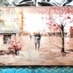 **Brand New** Romantic Spring is in Bloom Shabby Chic 24"W x 48"L Canvas