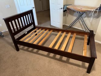 Twin Wood Bed Frame with Slats