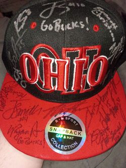 2026 Ohio State football team signed autograph hat Jeremiah Smith Julian saying Ryan Day Chris Henry Jr Bo Jackson