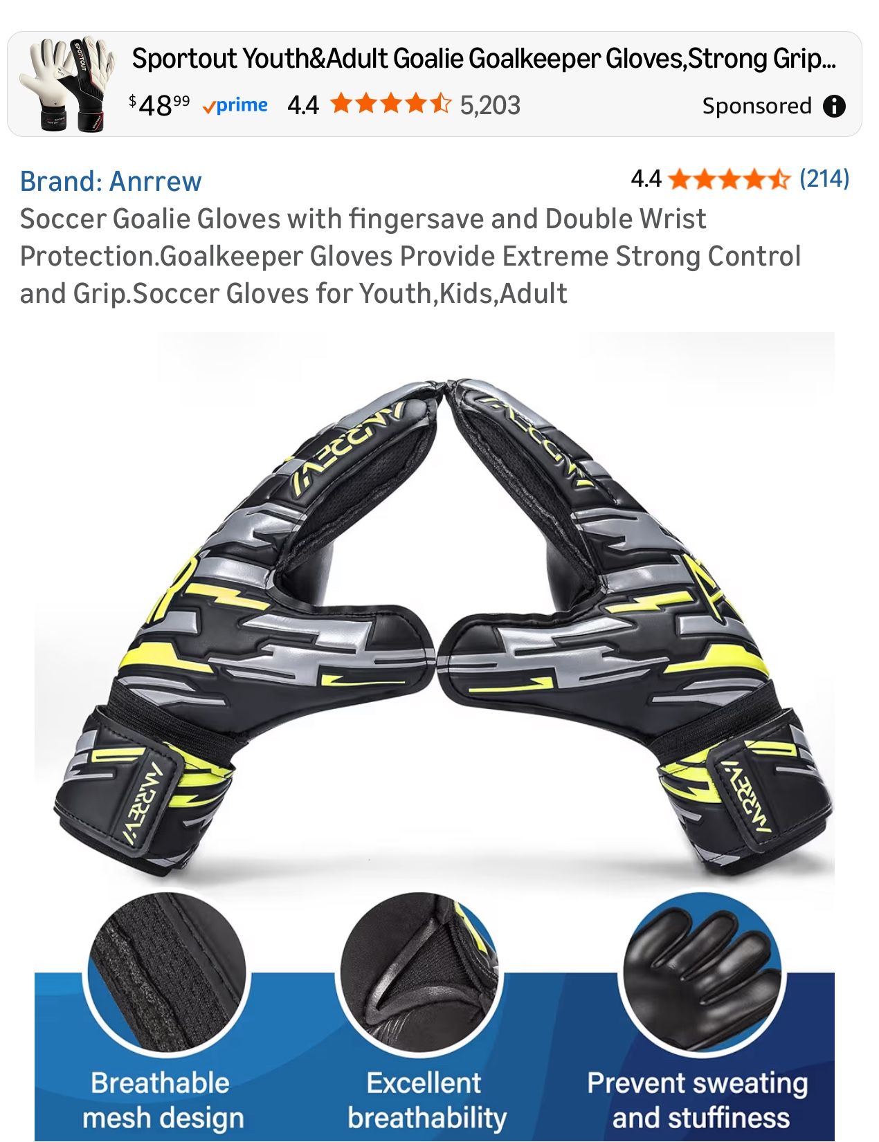 Soccer Goalie Gloves. Guantes Para Soccer