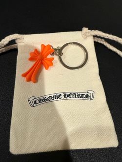 Orange Chrome Hearts Keychain