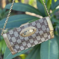Gucci Metallic Gold Long Wallet