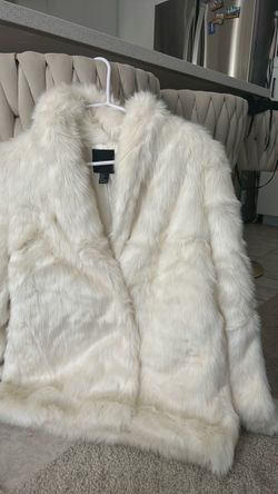 White Faux Fur Coat