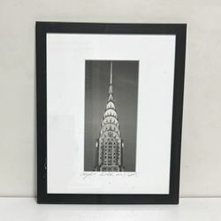Framed And Signed Chrysler Building New York City Black And White Photograph Decor