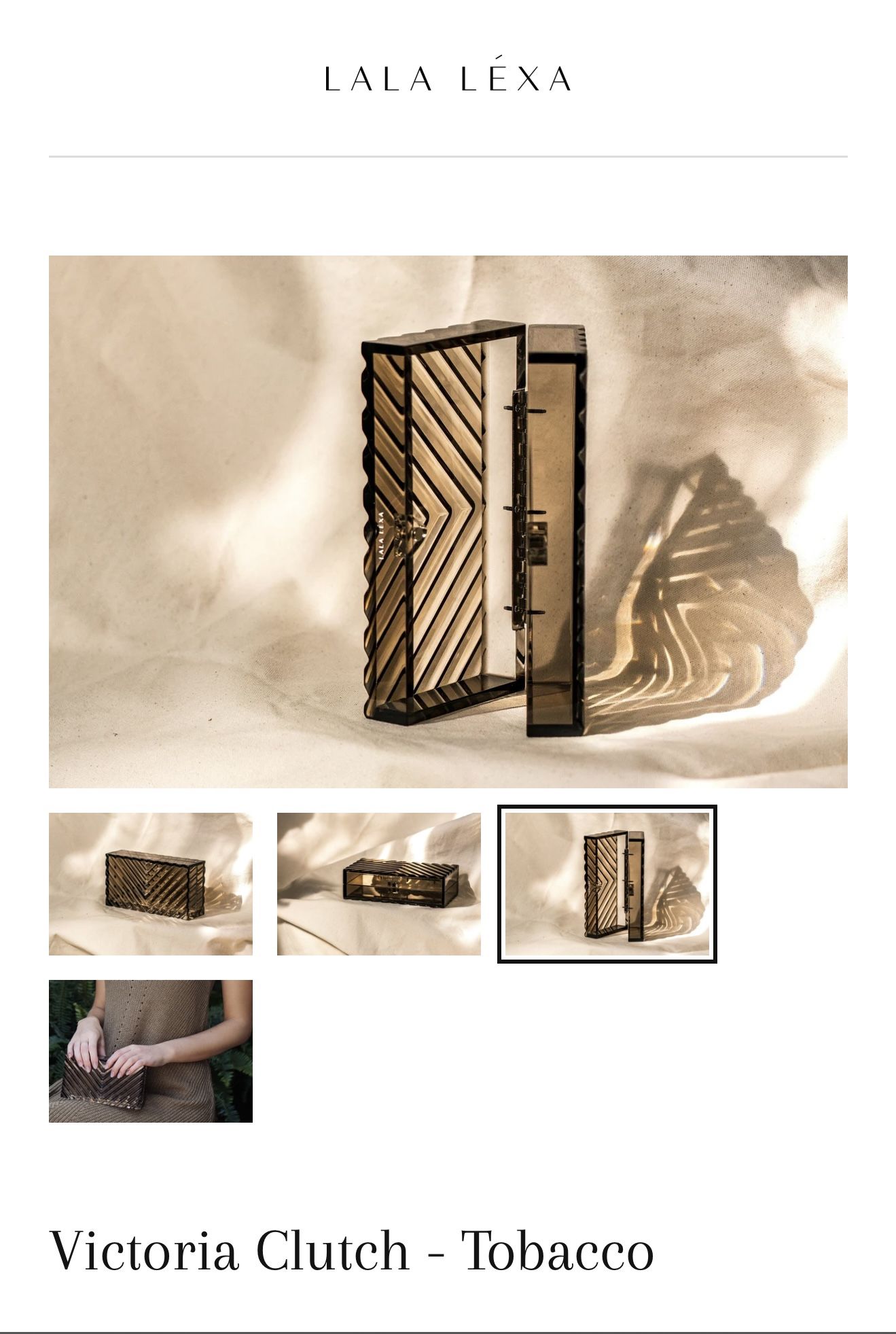 Lala Lexa Victoria Clutch- Tabaco (dark)