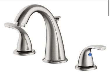 Seasons Raleigh 1.2 GPM 2-Handle Quick Install Widespread High-Arc Bathroom Faucet With Pop Up Drain, Brushed Nickel