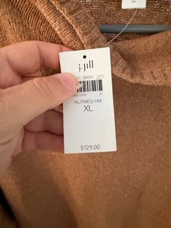 J.Jill Knit Sweater Nutmeg XL