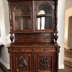 Antique French Hunt Cabinet 