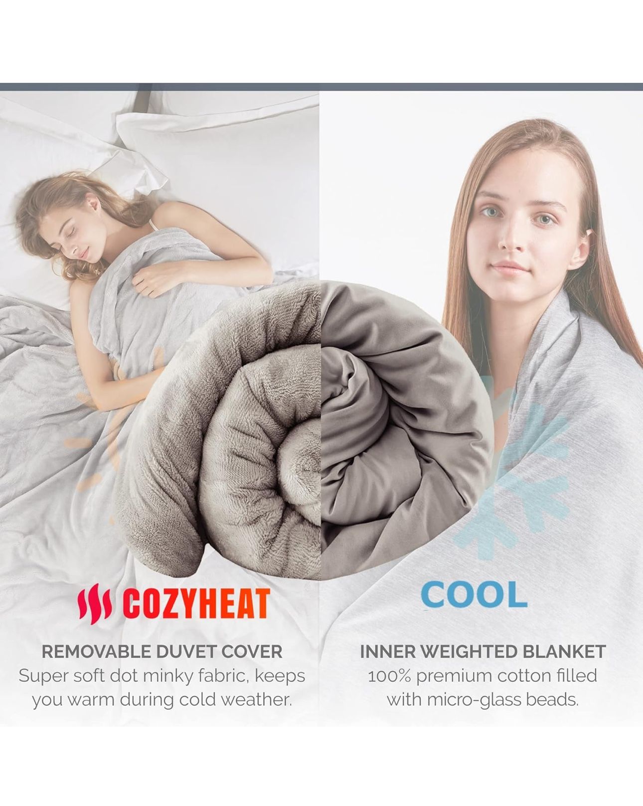 Degrees of Comfort Weighted Blanket 30 lbs for Adult, King Size Weighted Blankets