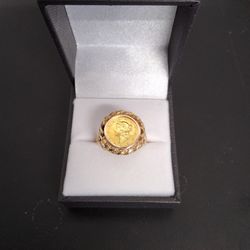 14K Coin Ring