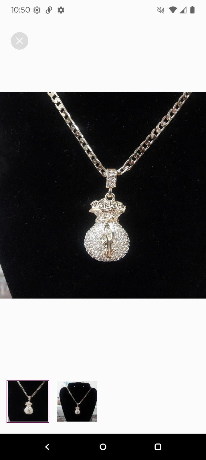 14k Gold Plated 24 Inch Chain With Pendant