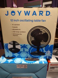 12 inch black fan with stand new