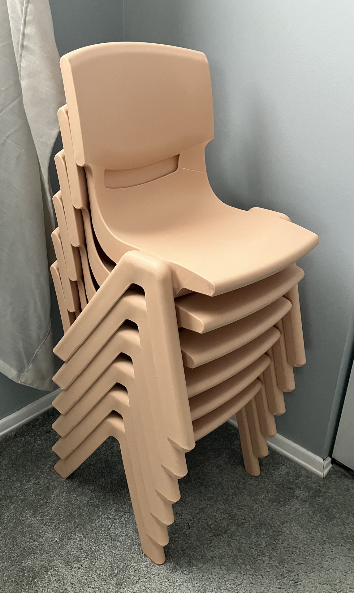 Six Stackable Kids Chairs