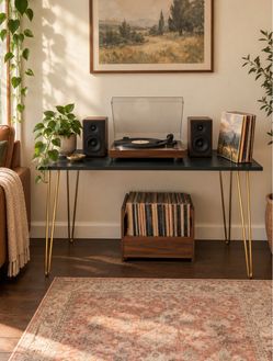 Black media / console table