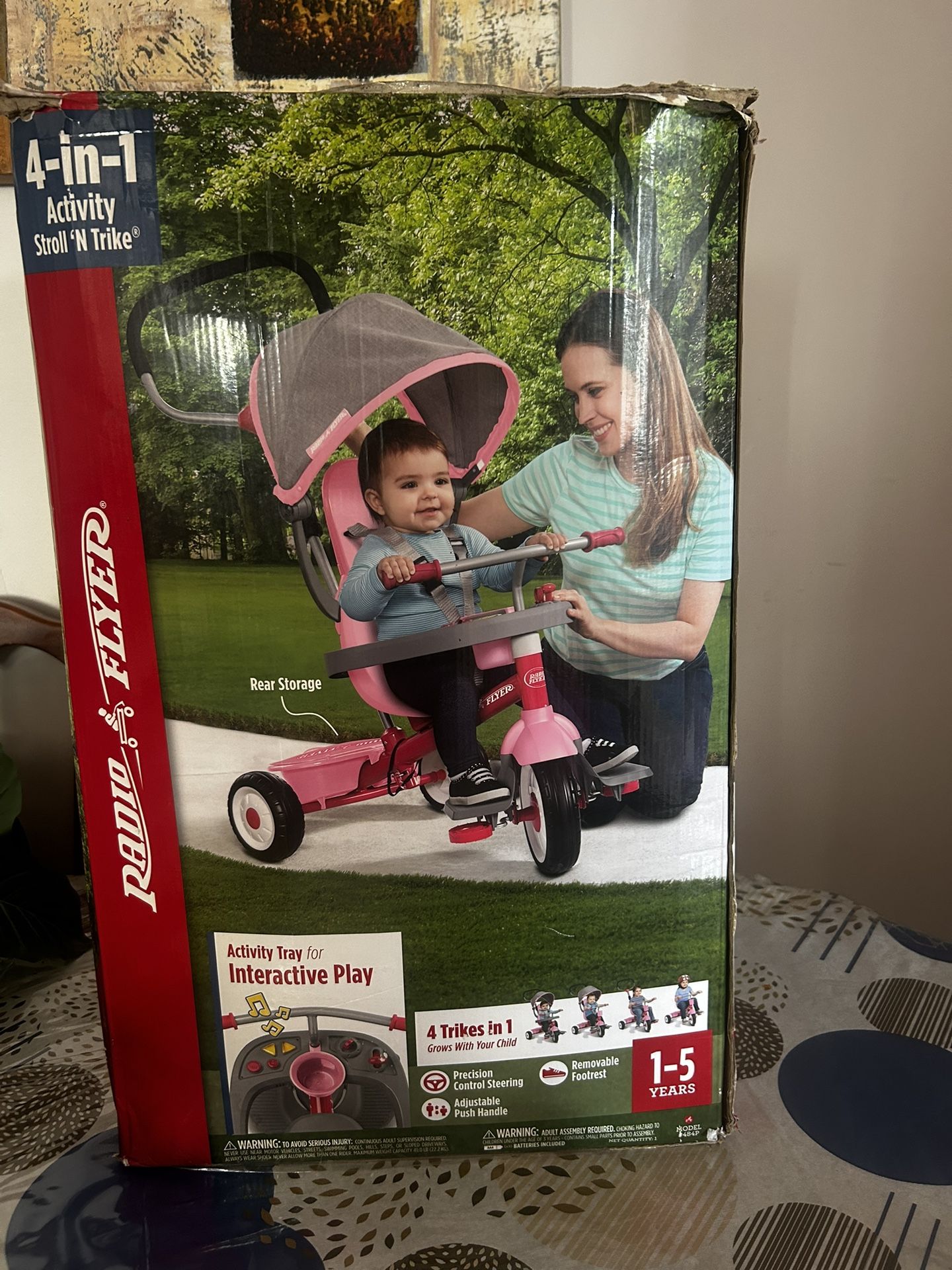 Radio Flyer, 4-in-1 Stroll 'N Trike with Activity Tray New but no included parent’s handle