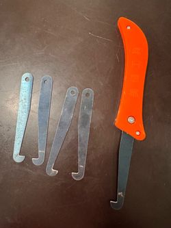 Professional Grout Remover Tool with 5Pcs Tile Hook replacements    Fe9)
