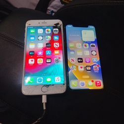 iPhone X Space Gray And iPhone 6 Plus