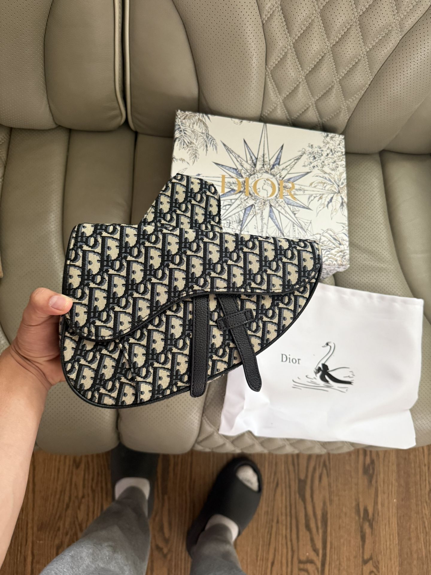Dior Oblique Jacquard Saddle Bag