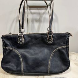 Kenneth Cole Black Leather Tote