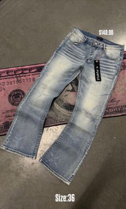 purple designer jeans  size 36