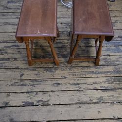 End Tables with Wings That Extend Out to Coffee Table Size