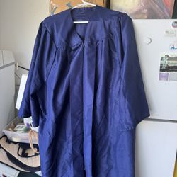 Blue High School Graduation Gown 