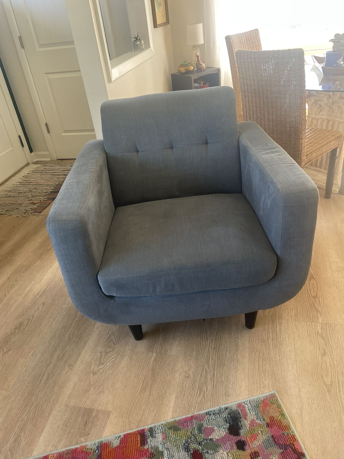 Oversized Comfy Blue Chair