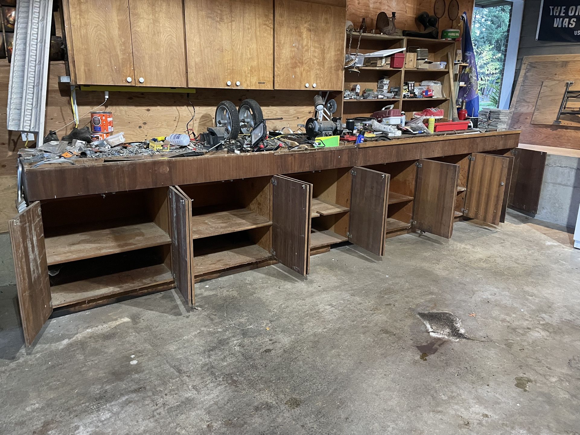 2 10ft Shop Benches Each 3ft Deep