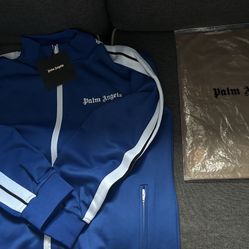 Blue Palm Angels Zip Up Jacket Size Large
